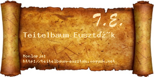 Teitelbaum Euszták névjegykártya